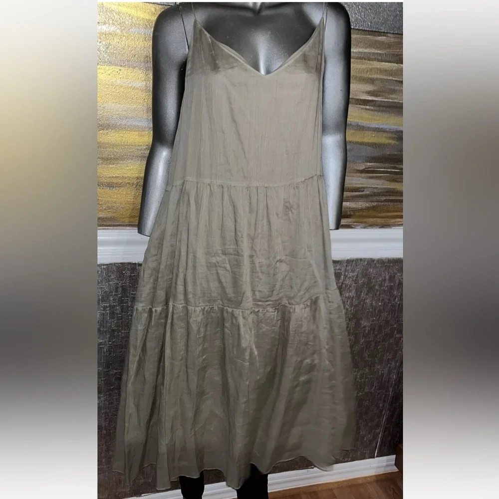 Lafayette 148 New York Hartford Tiered Cotton Midi Sundress MSRP $898 New XL - Picture 3 of 8